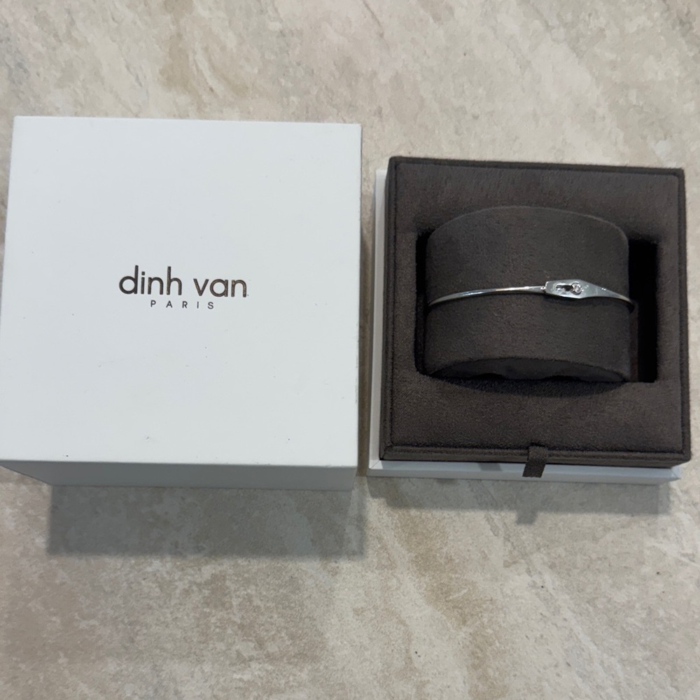 Dinh Van 18k white gold Bracelet with Diamond Accent